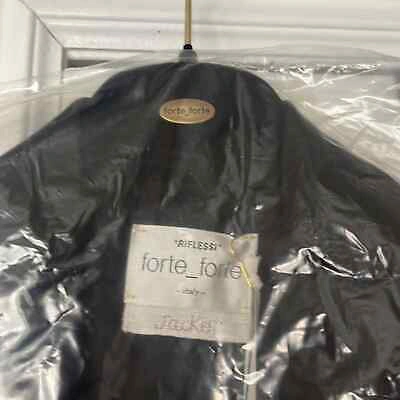 Pre-owned Forte Crystal-embellished Single-breasted Blazer In Black Size 4