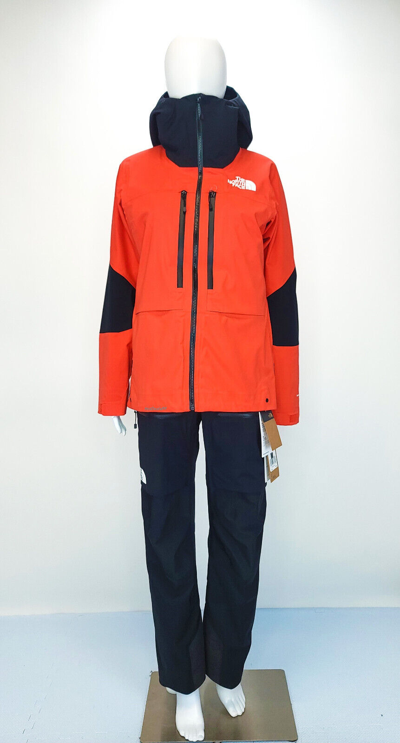 Pre-owned The North Face Women's L5 Dryvent Waterproof Shell Ski Jacket $600 In Flare / Tnf Black / Tnf White