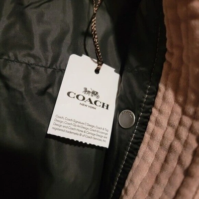 Pre-owned Coach Pink Puffer Jacket Size Small