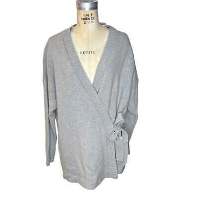 Pre-owned Outerknown M Women's Grey Cashmere Wrap Sweater With Tags In Gray