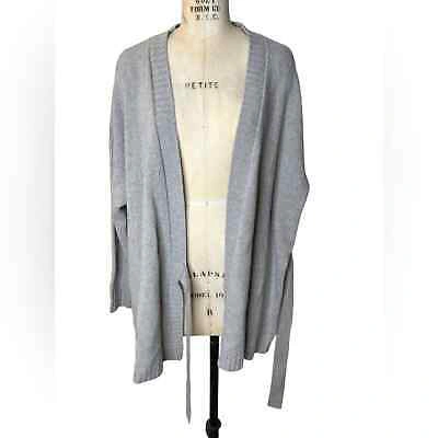 Pre-owned Outerknown M Women's Grey Cashmere Wrap Sweater With Tags In Gray