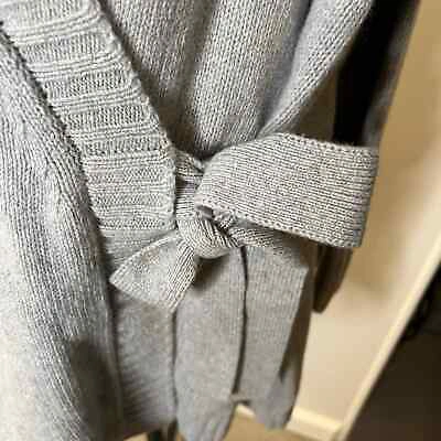 Pre-owned Outerknown M Women's Grey Cashmere Wrap Sweater With Tags In Gray