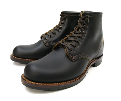 Pre-owned Red Wing Shoes Red Wing 9060 Beckman Boot Flat Box Width D Black Men Size 9-11 High Top Leather
