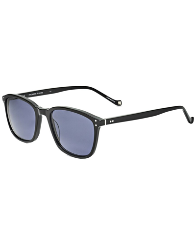 Shop Hackett Bespoke Men's Heb254 53mm Sunglasses In Black