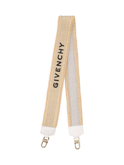 Shop Givenchy Logo Shoulder Strap In Beige