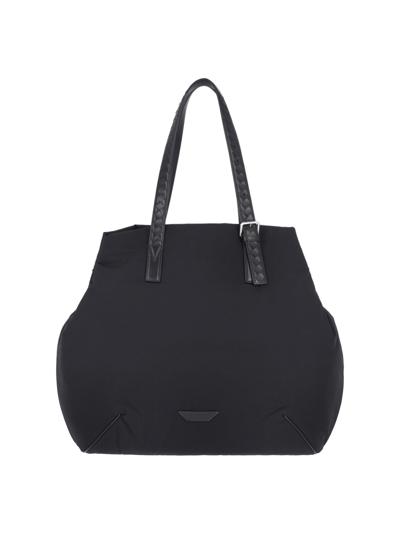 Shop Bottega Veneta Nylon Tote Bag In Black  