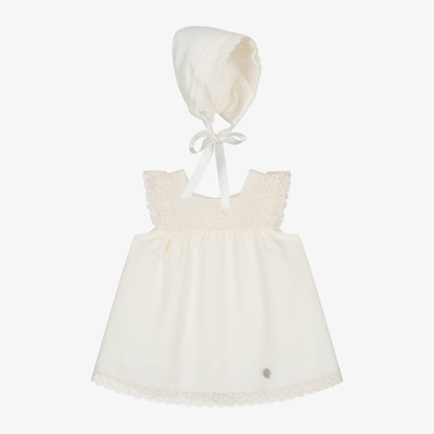Shop Artesania Granlei Baby Girls Ivory Lace Dress Set