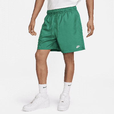 Shop Nike Men's Club Woven Flow Shorts In Green