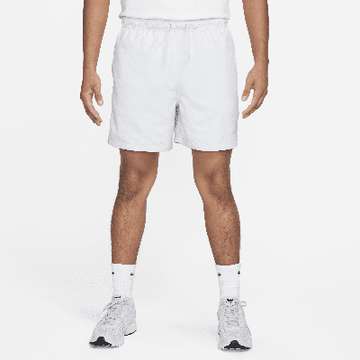 Shop Nike Men's Club Woven Flow Shorts In Grey