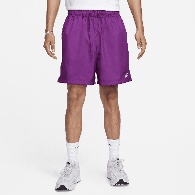 Shop Nike Men's Club Woven Flow Shorts In Purple