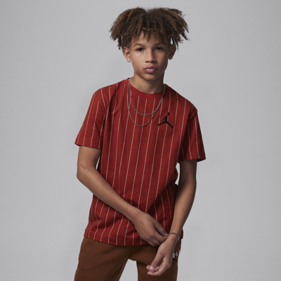 Shop Jordan Mvp Pinstripe Big Kids' Graphic T-shirt In Red