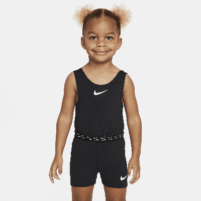 Shop Nike Dri-fit Toddler Unitard In Black
