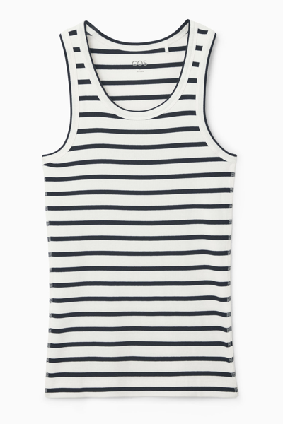 Shop Cos Ribbed Tank Top In Blue