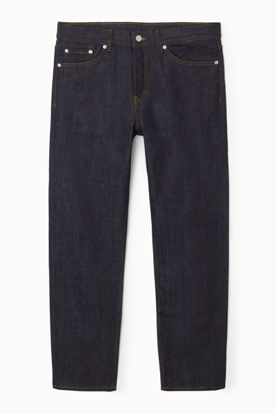 Cos Dome Raw Selvedge Straight-leg Jeans In Blue
