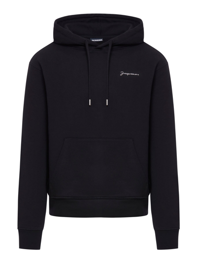 Shop Jacquemus Le Sweatshirt Brode In Black