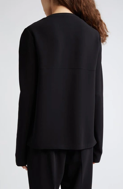 Stella Mccartney Iconic Knit Half Zip Top In Black