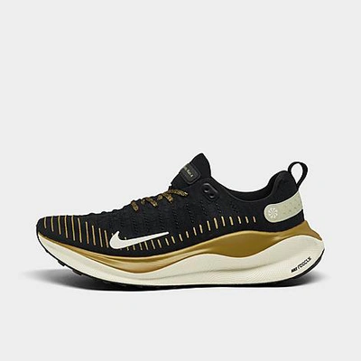 Shop Nike Men's Infinityrn 4 Road Running Shoes In Black/bronzine/olive Aura/sea Glass