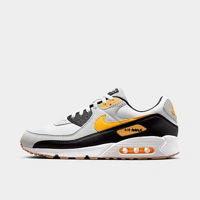 Shop Nike Men's Air Max 90 Casual Shoes In White/laser Orange/photon Dust/black