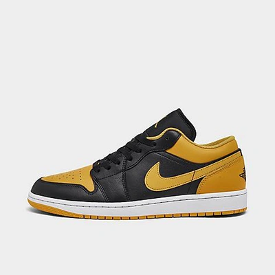 Shop Nike Jordan Men's Air Retro 1 Low Casual Shoes In Black/yellow Ochre/white