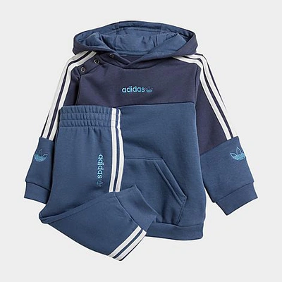 Shop Adidas Originals Adidas Infant Originals Elevated Hoodie And Jogger Pants Set In Shadow Navy