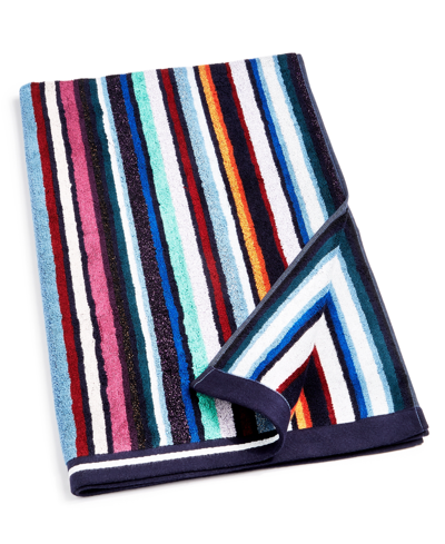 Shop Missoni Chandler Bath Towel, 27" X 45" In Blue Multicolor