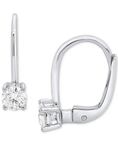 Shop Forever Grown Diamonds Lab Grown Diamond Leverback Earrings (1/2 Ct. T.w.) In Sterling Silver Or 14k Gold-plated Sterling S