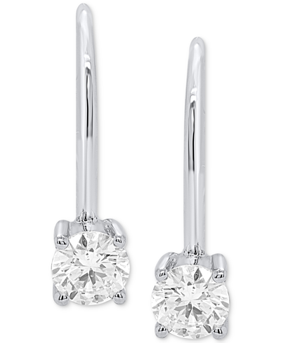 Shop Forever Grown Diamonds Lab Grown Diamond Leverback Earrings (1/2 Ct. T.w.) In Sterling Silver Or 14k Gold-plated Sterling S