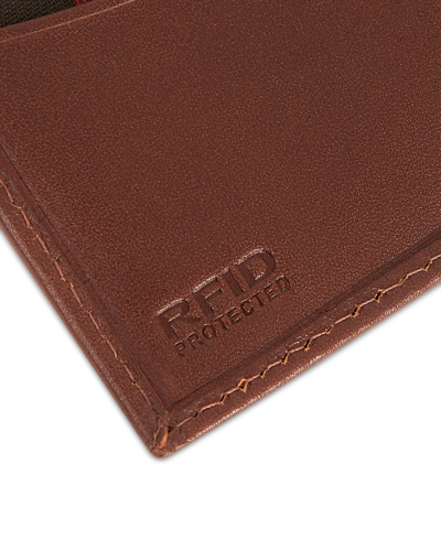 Shop Barbour Men's Colwell Slimline Leather Billfold Wallet In Brown,clas