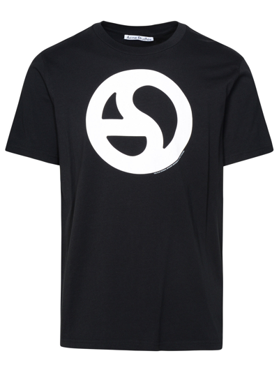 Shop Acne Studios Man T-shirt Logo In Black