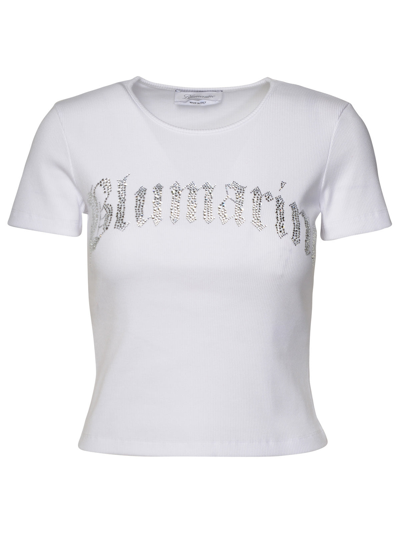 Shop Blumarine White Cotton T-shirt Woman