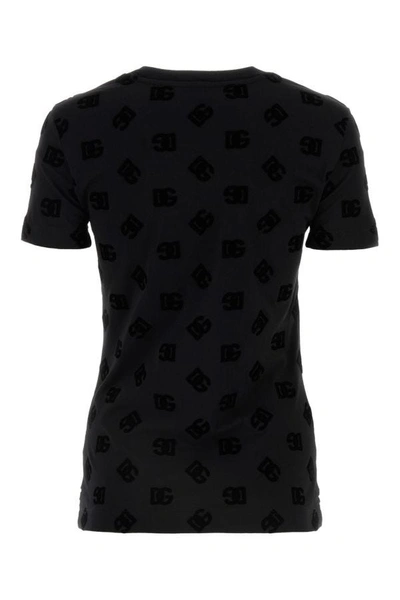 Shop Dolce & Gabbana Woman Black Cotton T-shirt