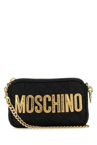 Shop Moschino Woman Black Fabric Crossbody Bag