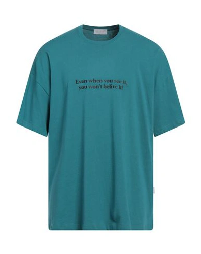 Shop C.9.3 Man T-shirt Deep Jade Size M Cotton In Green