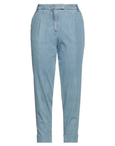 Shop Jacob Cohёn Woman Jeans Blue Size 10 Cotton, Modal, Silk, Elastane, Polyester