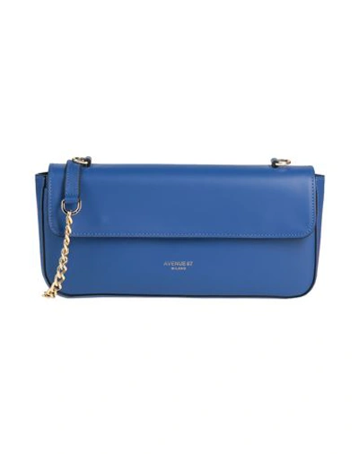 Shop Avenue 67 Woman Cross-body Bag Bright Blue Size - Soft Leather