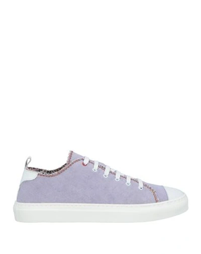 Shop Wally Walker Woman Sneakers Lilac Size 8 Soft Leather In Purple