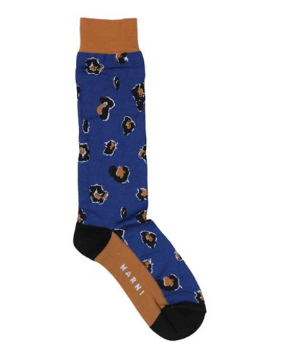 Shop Marni Woman Socks & Hosiery Blue Size 8-10 Cotton, Nylon