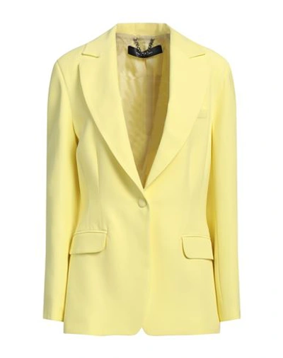 Shop Federica Tosi Woman Blazer Yellow Size 4 Acetate, Viscose