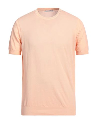Shop Kangra Man Sweater Apricot Size 42 Cotton In Orange