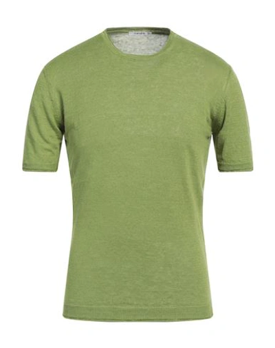 Shop Kangra Man Sweater Green Size 36 Linen