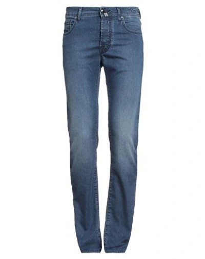 Shop Jacob Cohёn Man Jeans Blue Size 30 Cotton, Polyester, Elastane