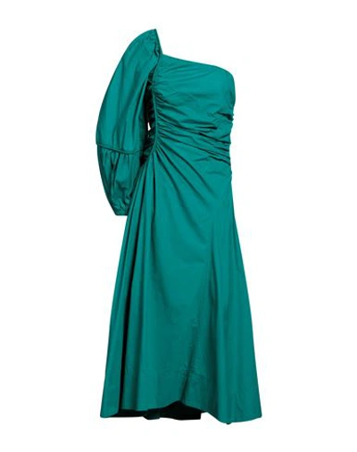 Shop Ulla Johnson Woman Midi Dress Emerald Green Size 6 Cotton