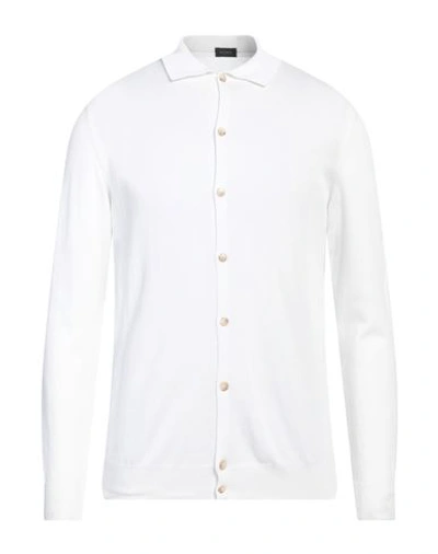 Shop Base Milano Man Cardigan White Size 42 Cotton