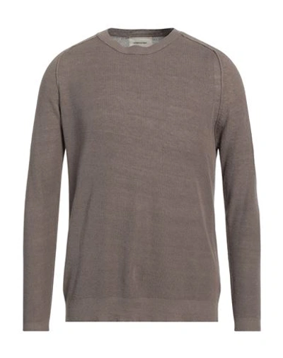 Shop Atomofactory Man Sweater Khaki Size Xxl Linen, Cotton In Beige