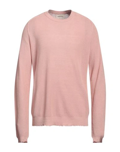 Shop Atomofactory Man Sweater Light Pink Size Xl Linen, Cotton
