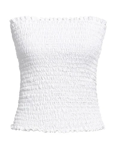 Shop Cc By Camilla Cappelli Woman Top White Size 4 Cotton
