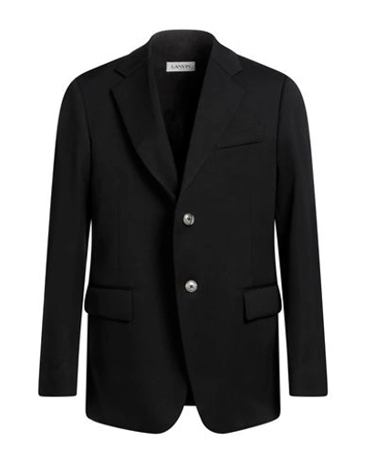 Shop Lanvin Man Blazer Black Size 38 Wool