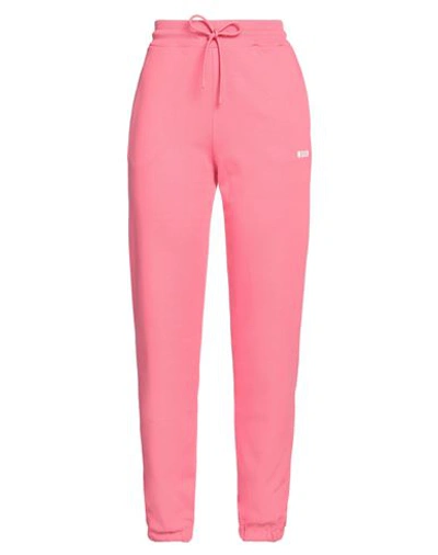 Shop Msgm Woman Pants Fuchsia Size M Cotton In Pink