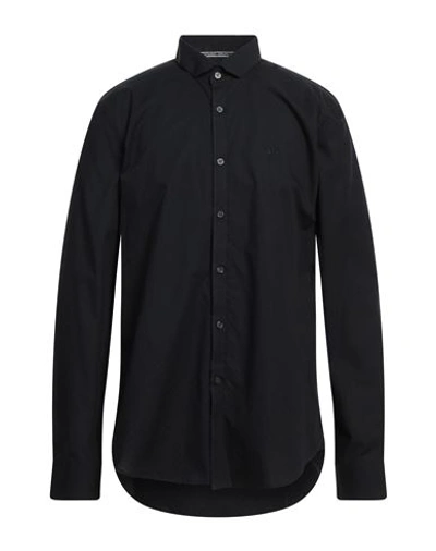 Shop Armani Exchange Man Shirt Black Size Xs Cotton