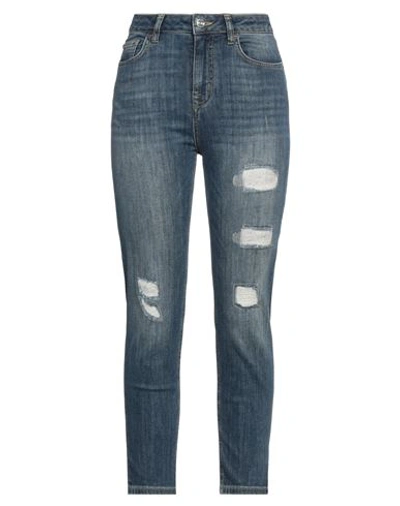Ice Play Woman Jeans Blue Size 30 Cotton, Elastane In Blue